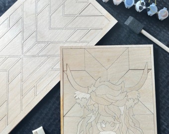DIY paint kit | Highland Cow | Barnquilt