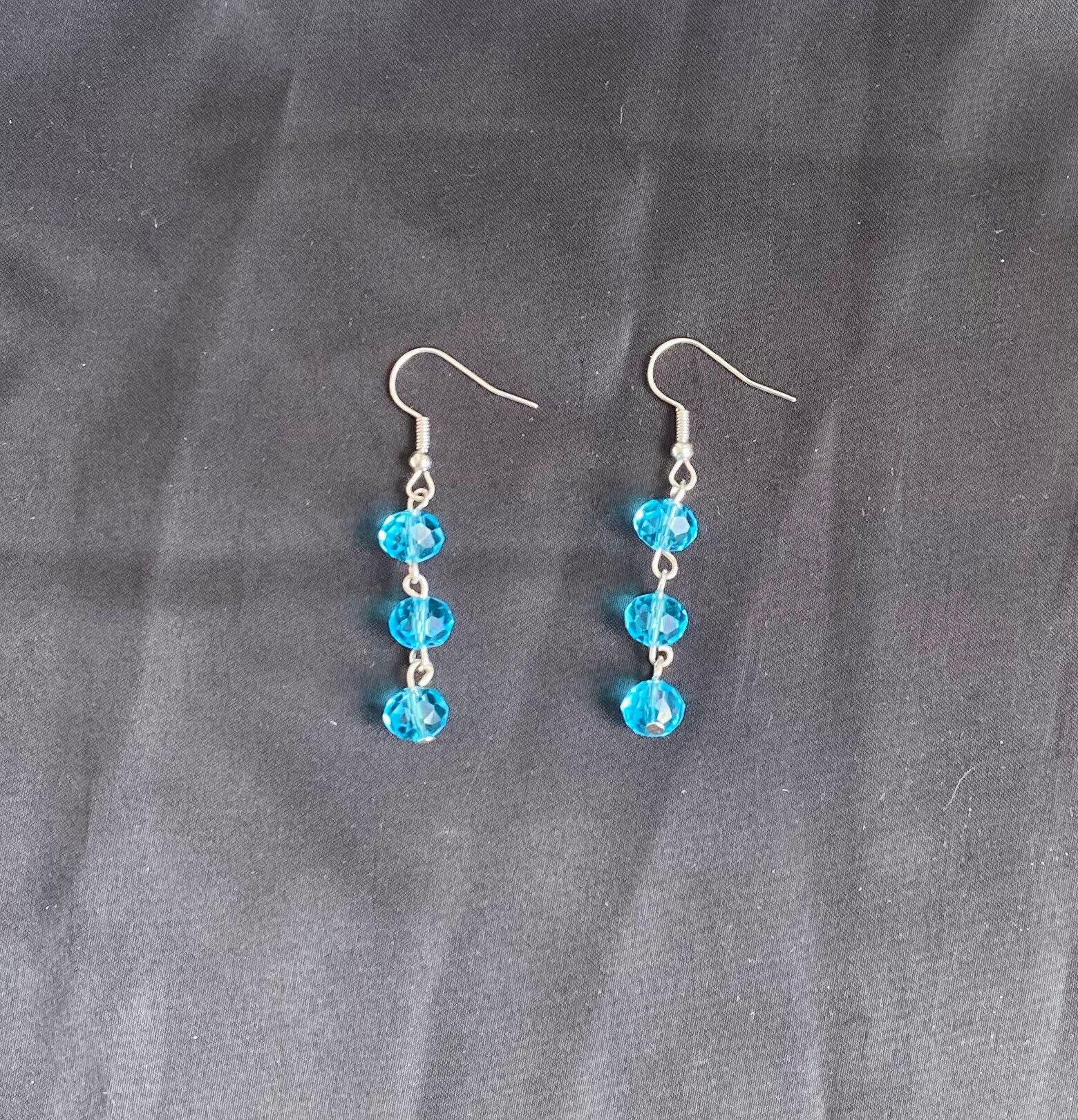 Blue Dangle and Drop Earrings Etsy