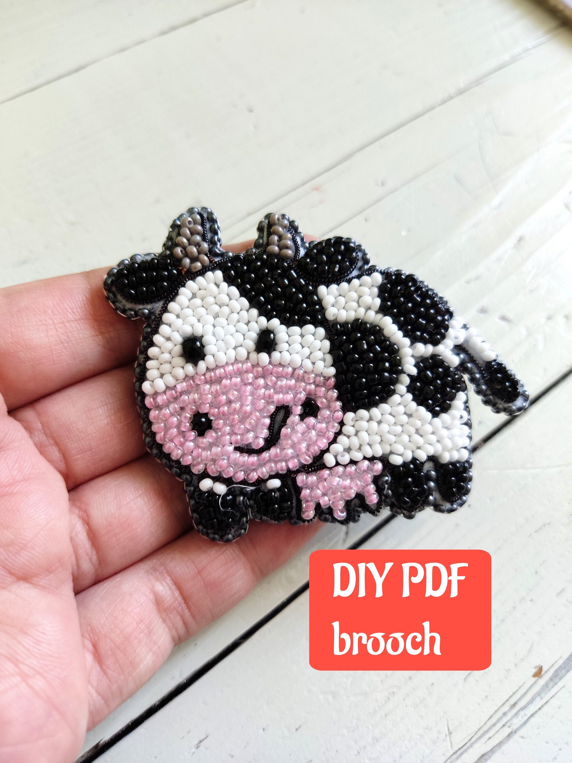 Diy Brooch Embroidered Brooch Tutorial Brooch Beaded Etsy Israel