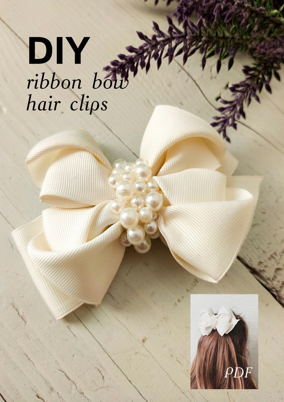 Diy Bow, How to Make a Bow, Craft Bow Instruction, Bow by Hand, Ribbon Bow  Hair Clips, Bow Tutorial 