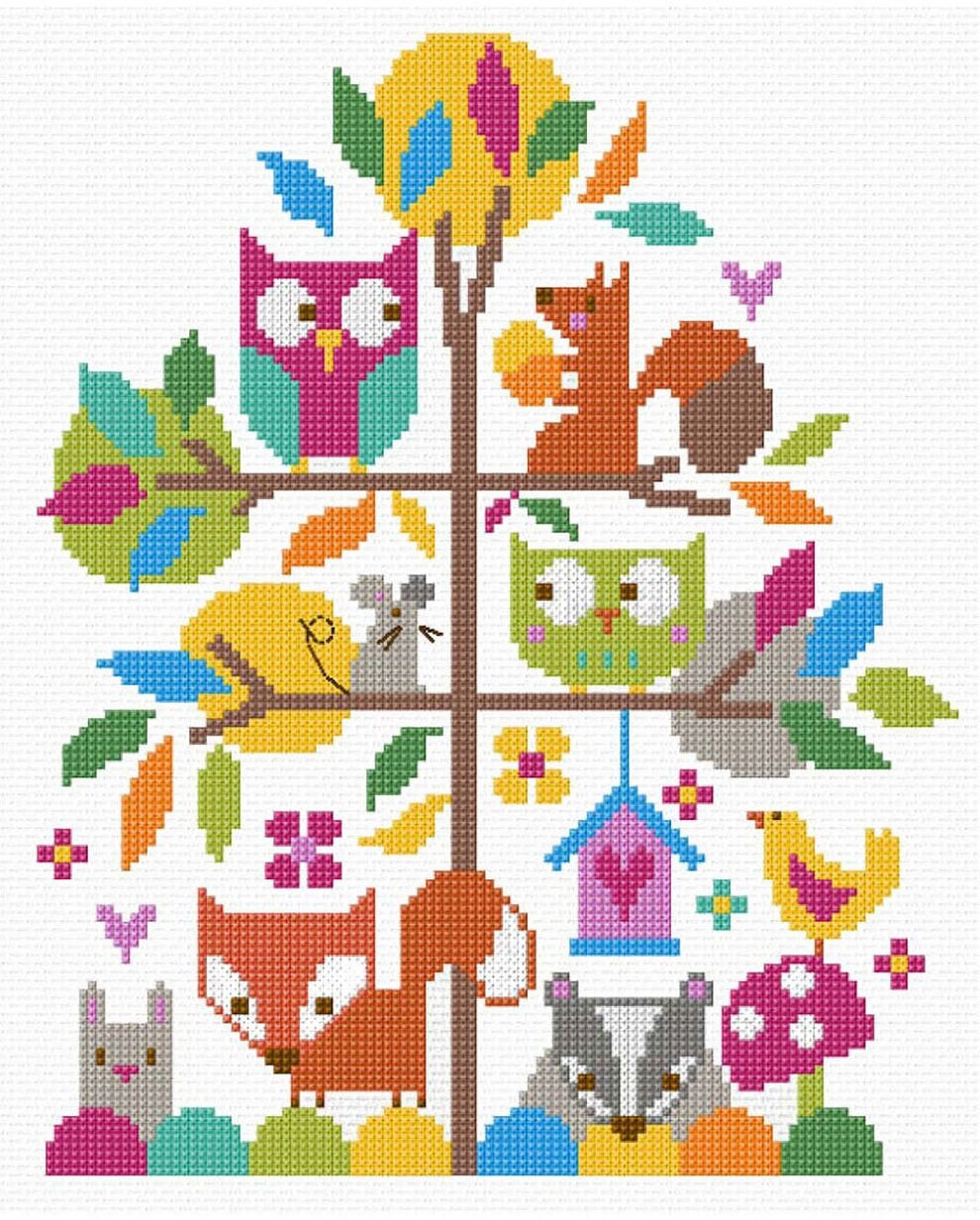 The Stitching Forest Fun PDF Downloadable Printable Cross Stitch ...