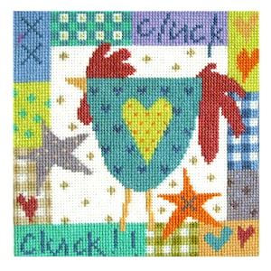 The Stitching Shed Cluck Cluck PDF Downloadable Printable cross stitch pattern. Cross stitch chart. Printable cross stitch design