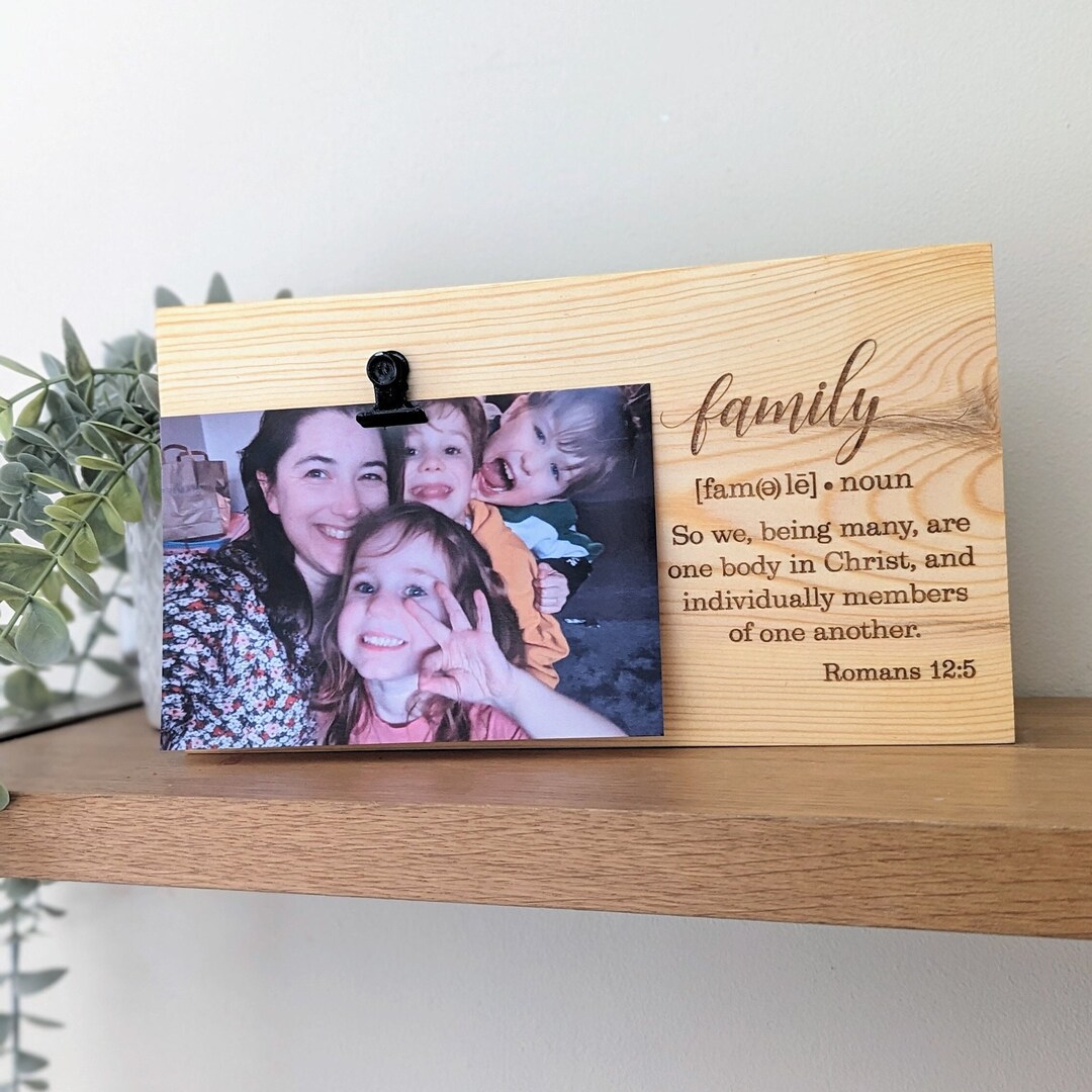 Freestanding Family Definition Photo Holder Romans 125 Father's Day