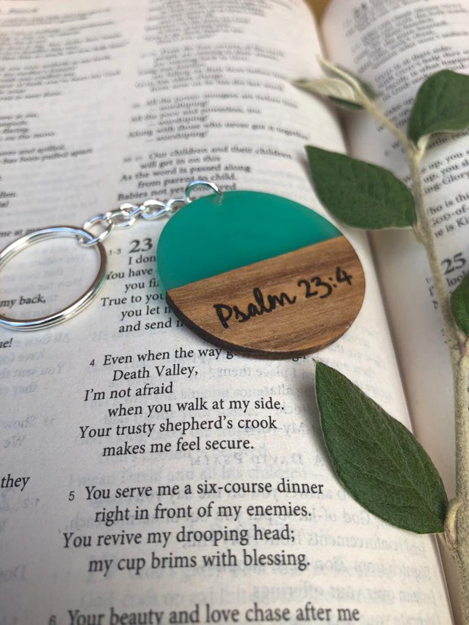 Personalised Colour Resin Bible Verse Key Ring Wood&Resin Etsy