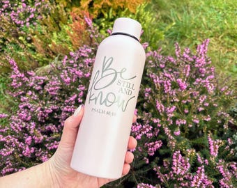 Personalized Bible Verse Water Bottle: Insulated Christian Gift