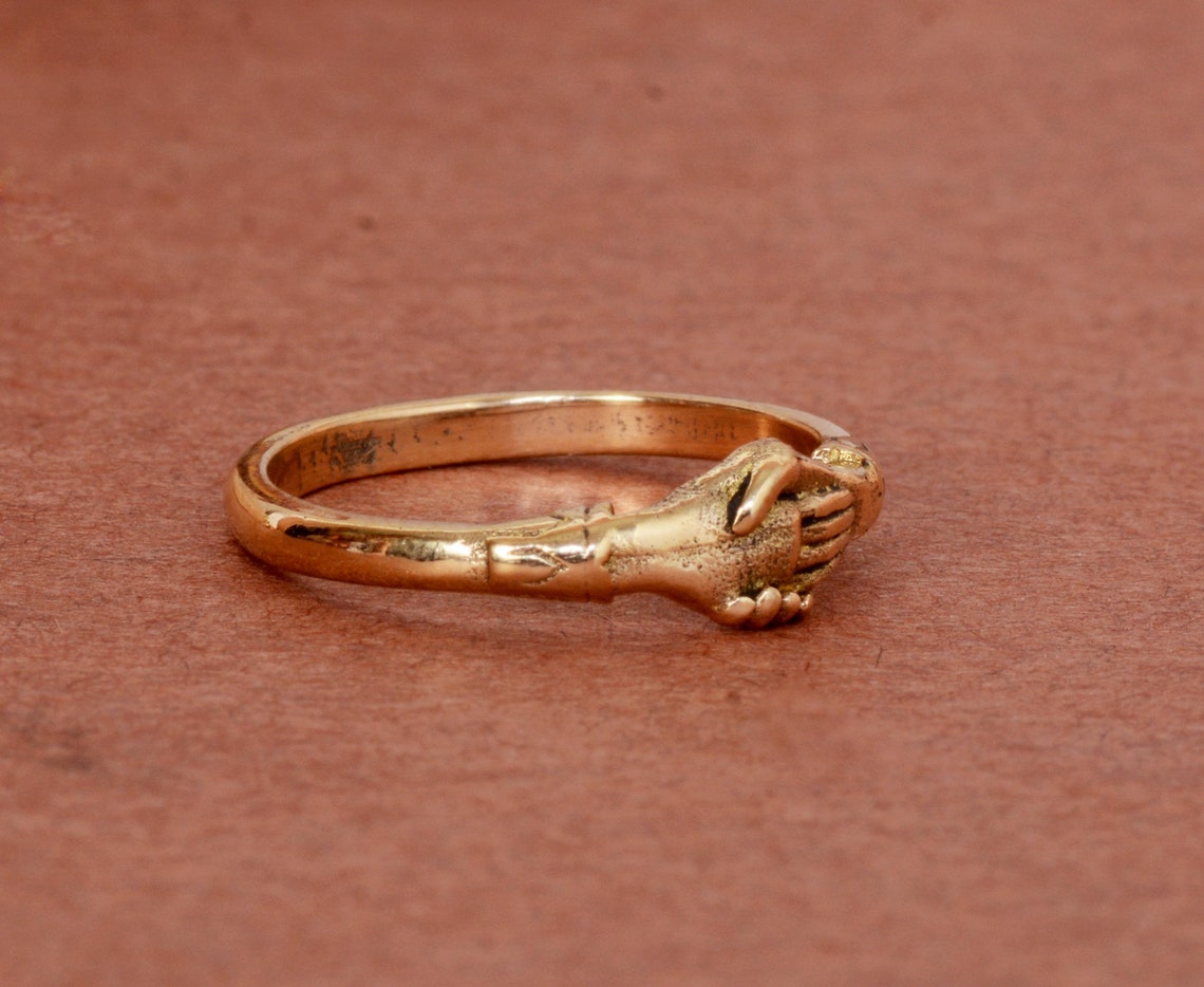 Handshake Ring Sterling Silver Ring Hug Ring boho Ring Etsy