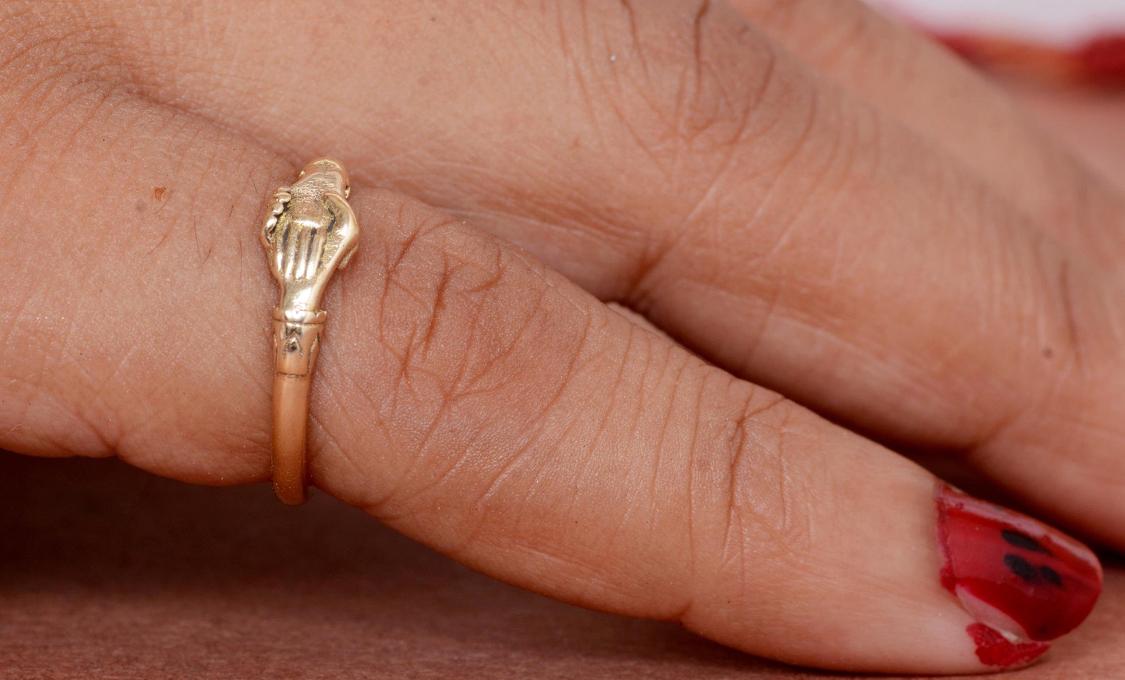 Handshake Ring Sterling Silver Ring Hug Ring boho Ring Etsy