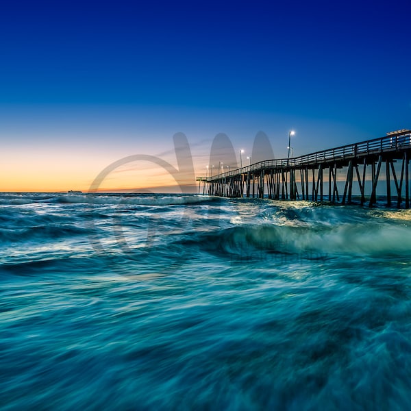 Sunrise Dreaming, Virginia Beach Sunrise, Virginia Beach Fishing Pier, Beach, Sunrise, Sunset, Digital, Print, Digital Download