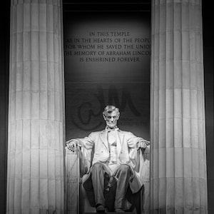 Lincoln Memorial Washington D.C. U.S.A. Capital Black and White Digital Download