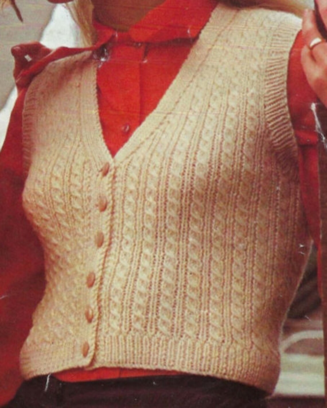 Ladies Tank Top and Cable Waistcoat knitting patterns PDF. Etsy