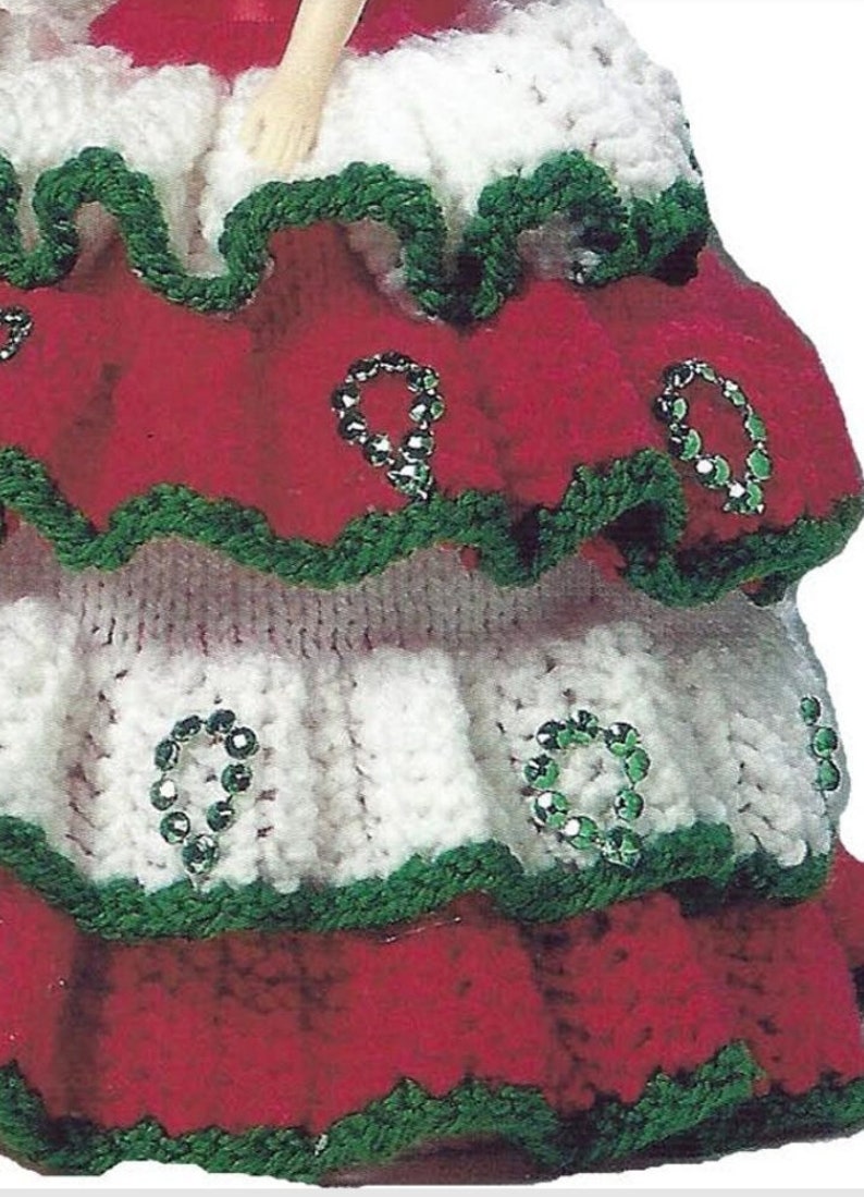 Christmas Doll Toilet Roll Cover knitting pattern PDF. Double Etsy