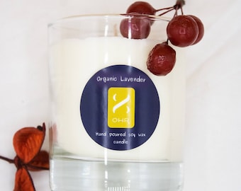 Lavendel ätherisches Öl Kerze