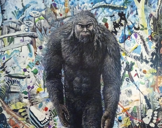 Bigfoot Painting - "Run" (Poster)