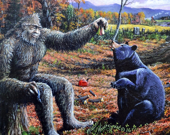 Bigfoot Painting - "Pastrami On Rye" (Poster)