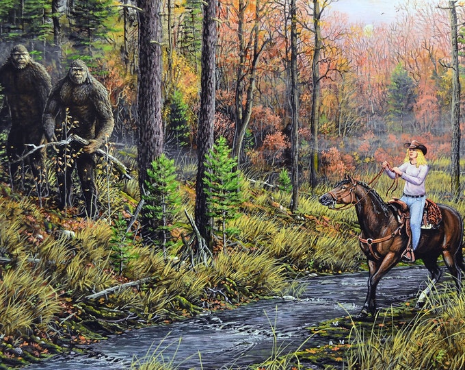 Bigfoot Painting - "Wild Heart Encounter" (Poster)