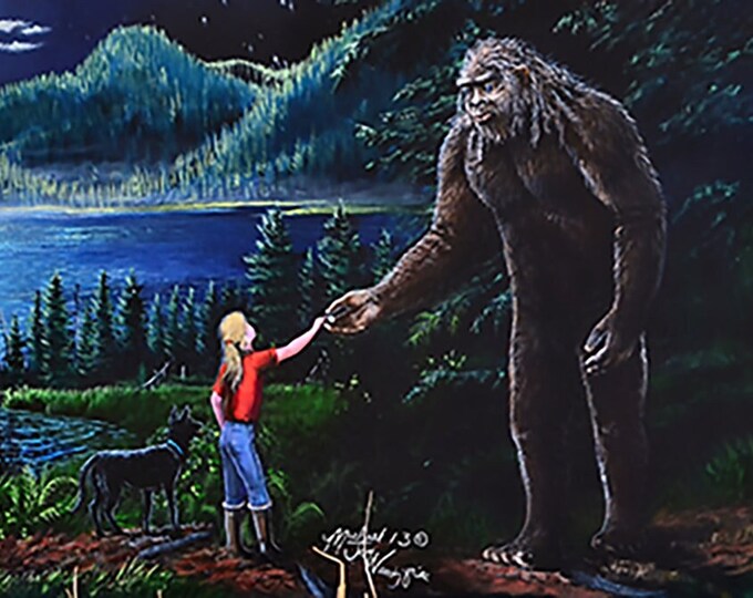 Bigfoot Painting - "My Little Secret" (Poster)
