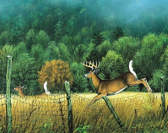 Wildlife Painting - "Valley Crossing" (Poster)
