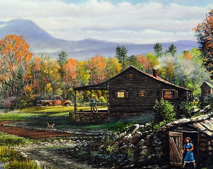 Landscape Painting - "Shenandoah Mountain Home" (Poster)