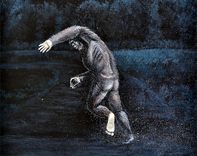 Bigfoot Painting - "Blinded By The Lights" (Poster)