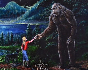 Bigfoot Painting - "My Little Secret" (Poster)