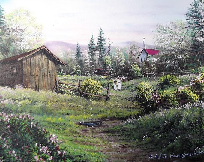 Landscape Painting - "Sunday Morning Shortcut" (Poster)