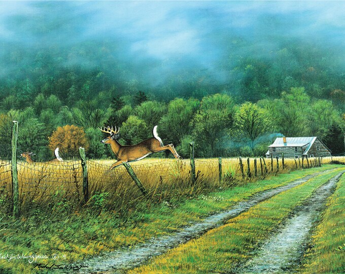 Wildlife Painting - "Valley Crossing" (Poster)