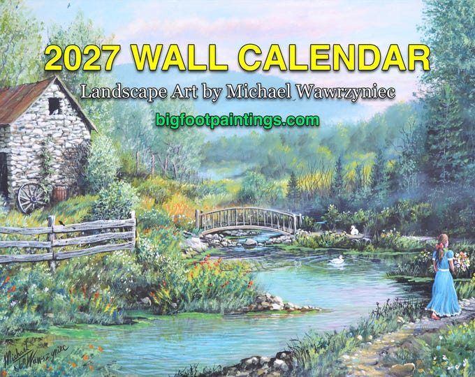 Landscape Paintings 2027 Wall Calendar