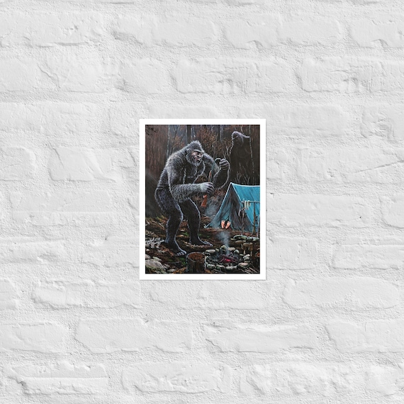 ビッグフットの絵画 - 「光が消えたとき」（ポスター） - Etsy 日本