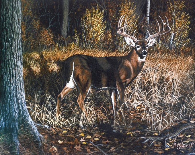 Wildlife Painting - "The Phantom Buck" (Poster)