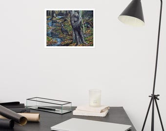 ビッグフットの絵画 - 「ゴブル・クリークの伝説」（ポスター） - Etsy