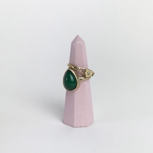 Pink concrete ring holder