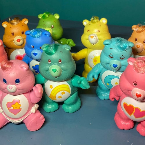 Vintage Care Bears Poseable Figurines 1980s Toys Kenner Etsy