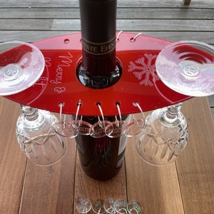 Christmas Wine Butler SVG, Wine Bottle Holder, Reindeer Name Charms | Laser Cut File, Digital Download