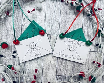 Single Line "Letters to Santa" Ornament SVG | Laser Ready Digital Download
