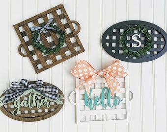 Farmhouse Tobacco Basket Bundle SVG | DIY Basket Decor | Layered Laser Cut File | Digital Download