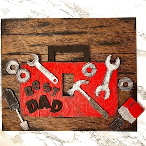 Toolbox SVG for Father&#39;s Day | DIY Paint Kit | Laser Cut File | Dad Gift Digital Download