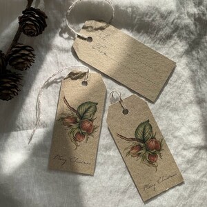 Hazelnuts Christmas Gift Tag - Vintage Gift Tag – To & From Tag - Christmas Gift Wrapping - Christmas tree decoration