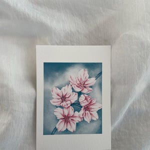 NEW: Sakura flowers art print - Floral art - Watercolor - Home decor