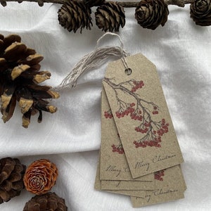 Rowan Christmas Gift Tag - Vintage Gift Tag – To & From Tag - Christmas Gift Wrapping - Christmas tree decoration