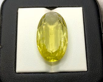 Natural Lemon Quartz Laser Cut Faceted AAA Quality Gemstone: Handmade Stone Jewellery Making Stone.