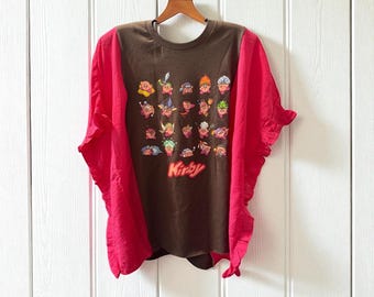 Kirby Drop Sleeve Ruffle Top Fits a Small  to XXL OVERSIZED!!