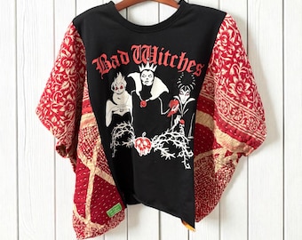 Bad Witches Upcycled Vintage Kantha Upcycled Tee One Size Fits a Small to XXL