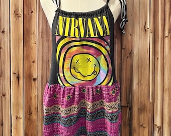 Nirvana Garden Slip Dress Fits a Small to Large OVERSIZED