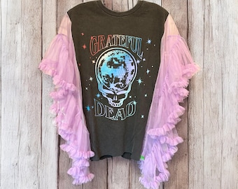 Grateful Dead Ruffled Rockstar Tee Fits a Small to 3X