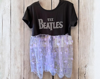 Beetles Peekaboo Long Top/Dress Fits Small to Large OVERSIZED