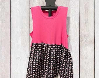 Lucky Upcycled Baby Doll Tank Top Fits a Small to XXL