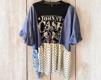 Johnny Cash Rockstar Peekaboo Dress Fits Small to XXL