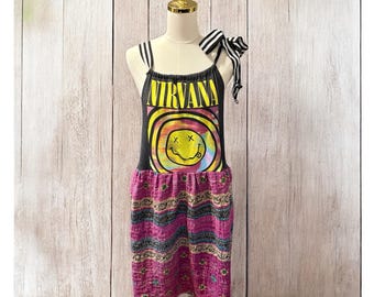 Nirvana Garden Slip Dress Fits a Small to Large OVERSIZED