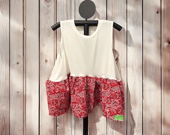 Dolly Upcycled Baby Doll Tank Top Fits a Small to XL Short Length!