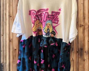 Bratz Ruffled Peekaboo Long Top/Dress Fits Small to XXL